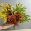 Oro de Mil Capas 3 Ramas Sauce Dorado Decoración de Boda Decoración Suave Materiales Florales Materiales de Arreglo de Plantas Tianmen Dong Changzhi Songcao Hogar