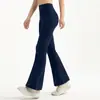 Pantalones Deportivos Casuales Lulu de Terciopelo de Invierno para Yoga, Alargan las Piernas, Cintura Alta, Control de Abdomen, Terciopelo Delgado, Pierna Ancha, Pantalones Acampanados de Yoga para Mujer