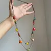 Collar Casual de Cuerda Trenzada con Cuentas de Corazón Largo para Mujer 2025 Nuevo Estilo Étnico Retro Diseño de Nicho Cadena para Suéter