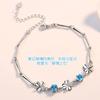 Pulsera de Trébol de Cuatro Hojas de la Suerte para Mujer Moda Estilo Japonés y Coreano Pequeño Fresco Circonita Microincrustada Joyería Joker Primera Joyería al por Mayor