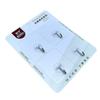 Miaoning Tamaño Grande 7.5*8.5cm Cepillado Succión Tarjeta Paquete de Cuatro Ganchos Adhesivos Transparentes Oro y Plata Ganchos sin Rastro 2104