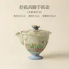 Olla Alta de Mano con Florero de Glaseado de Caramelo Juego de Té Kung Fu Antiguo Chino Tetera Individual de Cerámica para el Hogar Caja de Regalo