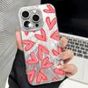 Capa de Celular de Fio de Pena em Formato de Coração para iPhone 17, Design Único, Estilo Não Colidente, Capa com Glitter para iPhone 16, Capa Personalizada Anti-Queda para iPhone 15