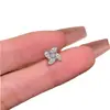 Venta de Liquidación del Fabricante Estilo Ins Europeo y Americano Personalidad Lazo Simple y Elegante Pendientes de Circonita para Mujer Moda Versátil Estilo Ins