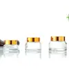 Frasco de Vidro Transparente Espessado com Ombro Inclinado para Creme 30g Frasco Portátil para Creme Facial Creme para Olhos Frasco de Loção Frasco de Loção com Múltiplas Especificações