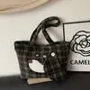 Bolso de Lana Retro para el Trabajo 2025 Nueva Moda Gran Capacidad Bolso de Hombro para Mujer Bolso Tote para Salir de Estudiante Universitario