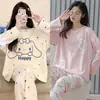 Pijama Japonés Girly para Primavera y Otoño para Mujer, Dulce Traje de Dos Piezas de Manga Larga de Otoño, Ropa de Casa para Salir