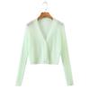 Cárdigan Delgado Transparente Multicolor con Protección Solar de Manga Larga Runqi Tallas Grandes N8345 de Fibra de Bambú para Mujeres Tallas Grandes, Cardigan de Manga Larga, Venta al por Mayor