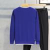 Suéter de Punto Americano de Dos Piezas Falsas de Cuello Redondo de Moda Otoñal para Hombre, Chaqueta de Punto para Parejas de Otoño e Invierno, Top Suéter, Mayoreo