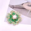 Broche de Flor Esmaltada Estilo Nacional, Corsage de Pérola Clássico de Nicho, Corsage Prensado Feminino, Broche Retrô