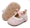 Nuevos zapatos de bebé de primavera y otoño, zapatos de bebé para niños pequeños, zapatos de princesa con lazo de encaje para bebé, lindos zapatos de princesa
