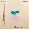 Parche de fruta de dibujos animados bordado para ropa, pegatinas de bordado, accesorios de ropa DIY, pegatinas decorativas de tela bordada, pegatinas con parte trasera para planchar