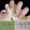 Calcomanía para Uñas de Gel sin Horneado Impermeable Duradera 3D Parche Adhesivo para Uñas Removible Usable Película de Esmalte de Uñas Calcomanía Completa