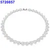 Shi Jia Joias Roma Série Una Conjunto de Colar Cristal Incrustado Corte Redondo Pulseira de Charme Deslumbrante Nicho