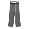 669-25 Estilo Coreano Cintura Alta Cintura Ancha Rayas Cordón Pierna Ancha Pantalones Rectos Pantalones Casuales