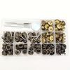 Acero Inoxidable Negro Juego de Tornillos de Cobre Broche de Presión + Herramienta de Instalación Botón de Presión Metálico para Lona de Yate