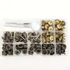 Para suministro transfronterizo: 100 juegos de tornillos de acero inoxidable de 15 mm, juego grande de herramientas de botón blanco, botones para lonas, broches de presión de metal de cobre