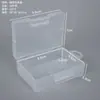Caja de embalaje rectangular de plástico transparente, caja de exhibición de herramientas de ferretería, caja de embalaje para artículos pequeños, caja de almacenamiento de cuentas y botones