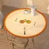 Tamanho Personalizado Mesa Redonda Pequena Impermeável, À Prova de Óleo, Anti-Escaldante, Toalha de Mesa Sem Lavagem, Mesa de Centro, Tapete Antiderrapante, Mesa de Jantar Redonda Tapete de Mesa de Couro