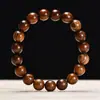 Pulseira Simples de Madeira Maciça Jacarandá Preto Rosário Masculino e Feminino Madeira Popular Círculo Único Joias de Madeira Atacado