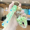 Llavero Creativo de Cangrejo con Pinza de Cangrejo y Perlas de Arena Movediza Colgante para Bolso de Pareja Exquisito Lindo Adorno de Llavero Regalo Venta al por Mayor