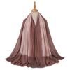 Nueva Bufanda de Algodón y Lino de Dos Colores con Borde Ancho para Mujer, Pañuelo de Gasa de Moda Baotou al Por Mayor