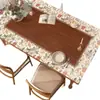 Mantel de Mesa de Comedor de Gama Alta Estilo Americano de Lujo Ligero, Impermeable, Resistente al Aceite, Resistente al Calor, Lavable, Mantel para Mesa de Café, Mantel Protector para Mesa de Comedor