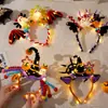 Faixa de Cabeça de Halloween Lanterna de Abóbora Varinha Torcida Pacote de Material DIY para Crianças Adereços Divertidos Luminosos para Fantasia de Festa