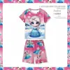 Verão Infantil de manga curta T-shirt terno meninos pijamas fino meia-manga shorts bebê meninas leve respirável ar condicionado roupas