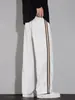 Pantalones casuales para hombre, nueva colección de otoño, caída retro, empalme de raya lateral, pantalones rectos holgados, pantalones deportivos de moda para hombre