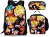 Mochila Nueva de Anime de Dibujos Animados de Dragon Ball de Amazon para Estudiantes de Primaria y Secundaria, Bolsa Escolar, Bandolera, Estuche para Lápices, Set de Tres Piezas