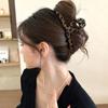 Elegante Pinza de Agarre Estilo Coreano Estampado de Leopardo Otoño e Invierno para Mujer 2024 Nuevo Sentido de Alta Gama Pinza para el Cabello Parte Posterior de la Cabeza Pinza de Tiburón para el Cabello Adorno para la Cabeza