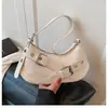 2025 Nueva Moda Tendencia Nicho Retro Chica Popular Bolso de Axila Bolso de Hombro de Motocicleta Hebilla de Cinturón Personalizada Bolso Pequeño de Moda