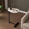 Mesa auxiliar moderna minimalista en forma de lágrima, móvil, adecuada para sala de estar, mini mesa de rincón, estante de almacenamiento para dormitorio, mesita de noche