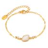 Pulsera OPK Versátil Estilo INS Europeo y Americano para Mujer Acero Inoxidable Simple Nicho Alta Gama Conchas Circonita Acero Titanio