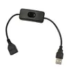 Línea de interruptor CC línea de interruptor USB DC5521 línea blanca negra interruptor 303 línea de extensión de interruptor de alimentación
