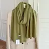 Bufanda de Lana Coreana para Mujer Cómoda Suave Calentador de Cuello Otoño Invierno Nuevo Versátil Ropa Exterior de Moda Color Sólido Chal de Punto