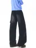 Pantalones Vaqueros Vintage Estilo Americano Muxi Clothing para Hombre, Pantalones de Trabajo Versátiles con Parches de Marca de Moda, Pantalones Rectos de Pierna Ancha para Hombre
