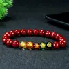 Pulsera del Dios de la Riqueza de Cinco Caminos de Cinabrio Pulsera de Arena de Cristal Natural Pixiu del Dios de la Riqueza de Cinco Caminos para Hombres y Mujeres Regalo de Año del Zodiaco