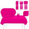Nova fábrica direta rosa vermelho tema festa decoração suprimentos espessa bandeja de papel descartável copo de papel terno de papel