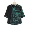 Conjunto de Verano para Mamá Xiangyunsha de Manga Tres Cuartos Nuevo Estilo para Mujeres de Mediana Edad y Mayores Blusa de Moda para Mujeres de 40 Años Conjunto de 2.5 kg