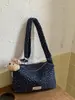 Bolsa de lona floral casual estilo coreano para mujer, nueva bolsa versátil 2026 para el hombro y cruzada para ir al trabajo, bolsa de mano de gran capacidad