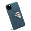 Funda Doble Tarjeta Imitación Piel de Vaca Estampada Retro Mate para iPhone 11 Pro Max Funda Protectora
