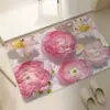 Tapete de Banho 3D Tridimensional Floral de Terra de Diatomáceas Transfronteiriço, Absorvente de Água, Secagem Rápida, Antiderrapante, Secagem Rápida