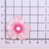 Acessórios de Resina Flor Plumeria Transparente Colorida Cinco Pétalas Cola Creme DIY Buraco Sapato Chaveiro Ímã de Geladeira Chave