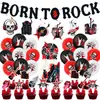 Festa de Rock Nova Decoração Temática de Festa Bandeira Tamanho Balão Cartão Pendurado Conjunto de Pingentes Decoração de Festa