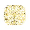 Piezas de Apliques Decorativos para Joyería Artesanal, Piezas Metálicas Huecas para Tocados, Piezas Florales Huecas Cuadradas de 5 cm