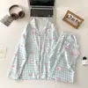 Yunduo Algodón Otoño 2025 Pijama de Mujer Pantalón de Manga Larga Cárdigan Solapa Pijama Traje Casual de Mujer Ropa para el Hogar