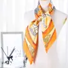 Estilo K Lenço Quadrado 90 Elegante Seda de Imitação Sarja Feminina Decorativo Lenço de Seda Feminino Toque de Seda DIY Lenço Fino de Seda