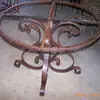 Mesa Redonda de Hierro Forjado Estilo Europeo Subei Suministro Directo, Mesa de Comedor Artesanal de Hierro Forjado, Mesa de Café Artesanal de Metal, Mesa de Hierro